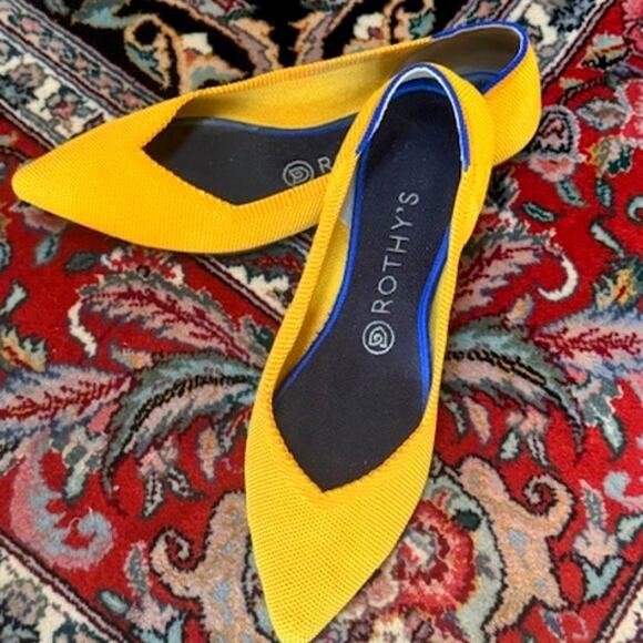 Rothy's Marigold Yellow The Point Flats 8.5 - Picture 4 of 7